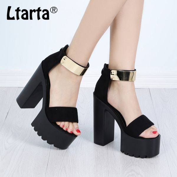 ltarta and summer new 14cm new hate high super high heel sandals t table with waterproof platform sandals zyw-651-6, Black
ltarta and summer new 14cm new hate high super high heel sandals t table with waterproof platform sandals zyw-651-6, Black