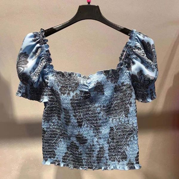 women's blouses & shirts spring / summer 2021 printed waist sweet one-neck collar puff sleeve, White
women's blouses & shirts spring / summer 2021 printed waist sweet one-neck collar puff sleeve, White