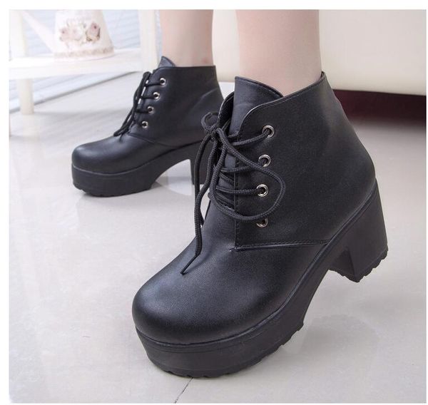 women boots 2019 new fashion black&white punk rock lace up platform heels ankle boots thick heel platform shoes sdc56
women boots 2019 new fashion black&white punk rock lace up platform heels ankle boots thick heel platform shoes sdc56