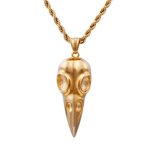 skeleton skull bird head pendants necklace cool men punk hip hop 316l stainless steel 18k gold plated jewelry, Silver
skeleton skull bird head pendants necklace cool men punk hip hop 316l stainless steel 18k gold plated jewelry, Silver