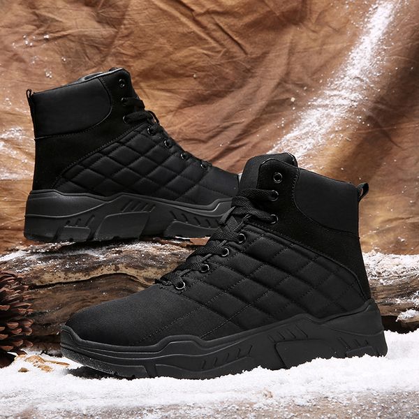 men boots winter thick plush men snow boots shoes winter warm non-slip shoes fashion ankle thicken fur, Black
men boots winter thick plush men snow boots shoes winter warm non-slip shoes fashion ankle thicken fur, Black