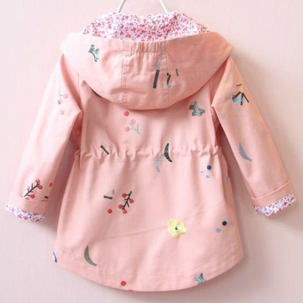 spring autumn girls cotton flower embroidery trench coat children's clothing drawstring hooded long coat jacket clothing, Blue;gray
spring autumn girls cotton flower embroidery trench coat children's clothing drawstring hooded long coat jacket clothing, Blue;gray