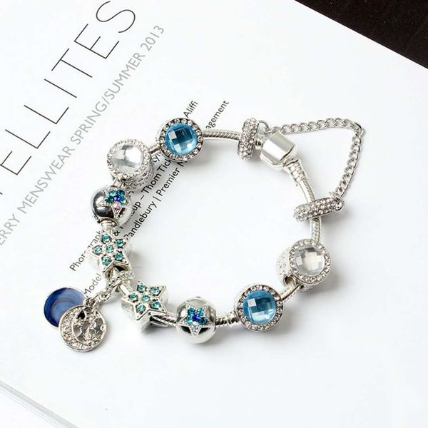 wholesale- charm pandor bracelets blue cats eyes beads bracelet 925 silver bracelets bright stars moon bangle diy jewelry with original logo, Golden;silver
wholesale- charm pandor bracelets blue cats eyes beads bracelet 925 silver bracelets bright stars moon bangle diy jewelry with original logo, Golden;silver