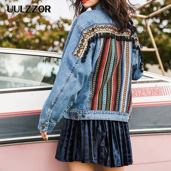 uulzzor boho denim jackets embroidery tassels jackets coats women with pockets bohemian jean coat female 2019 autumn, Black;brown
uulzzor boho denim jackets embroidery tassels jackets coats women with pockets bohemian jean coat female 2019 autumn, Black;brown
