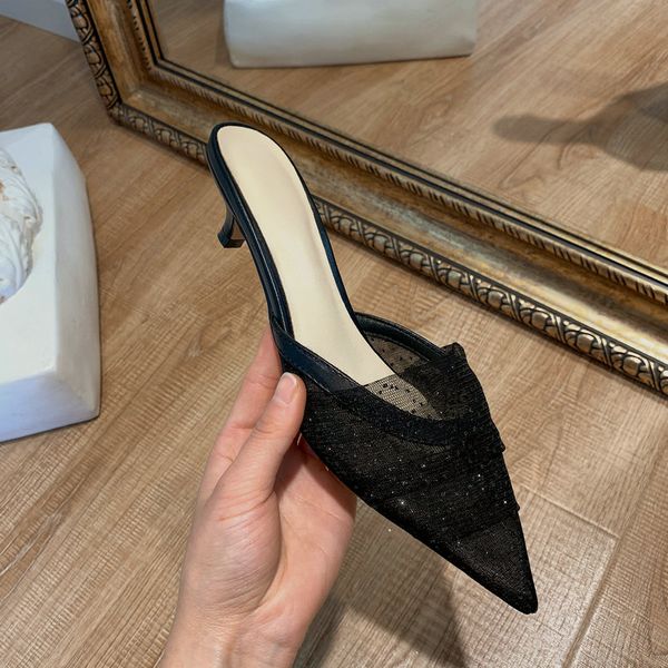 mesh women mules pointed toe slippers black white fashion slides flat heels summer shoes for ladies
mesh women mules pointed toe slippers black white fashion slides flat heels summer shoes for ladies