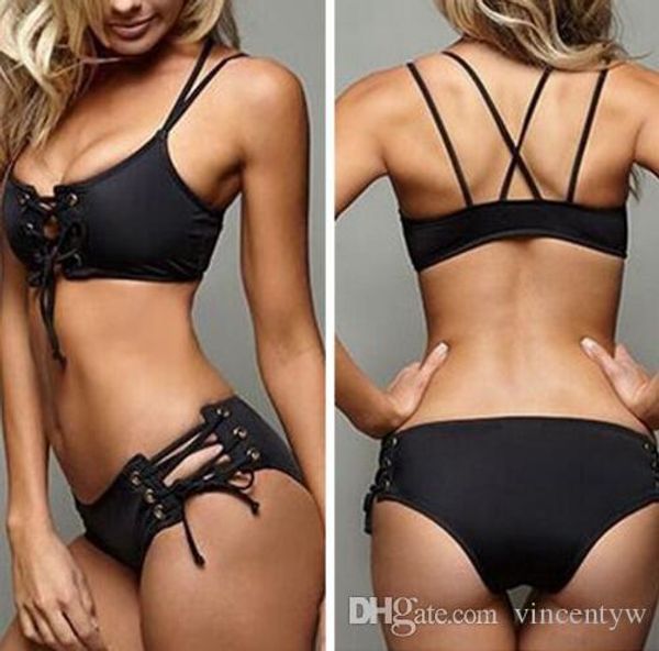 womens bandage pushup bikini set padded bra triangle swimsuit swimwear crop swimwear string bandage, White;black
womens bandage pushup bikini set padded bra triangle swimsuit swimwear crop swimwear string bandage, White;black