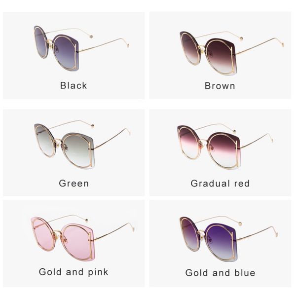 women round colors 2021 sunglasses new big for glasses 6 designer uv400 sun frame luxury eyeglasses metal ugttv, White;black
women round colors 2021 sunglasses new big for glasses 6 designer uv400 sun frame luxury eyeglasses metal ugttv, White;black