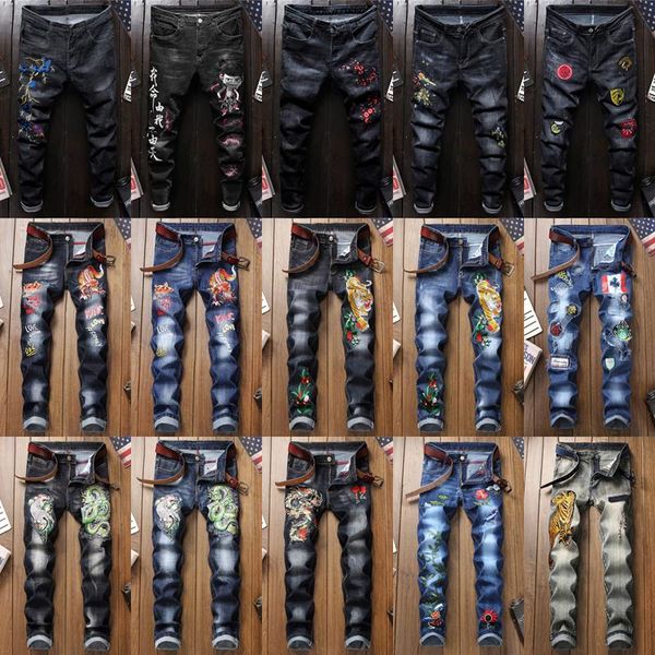 2020 mens designer jeans mens distressed zipper skinny jeans men hip hop pants mens designer hole high qualiy denim pants size 28-38, Blue
2020 mens designer jeans mens distressed zipper skinny jeans men hip hop pants mens designer hole high qualiy denim pants size 28-38, Blue