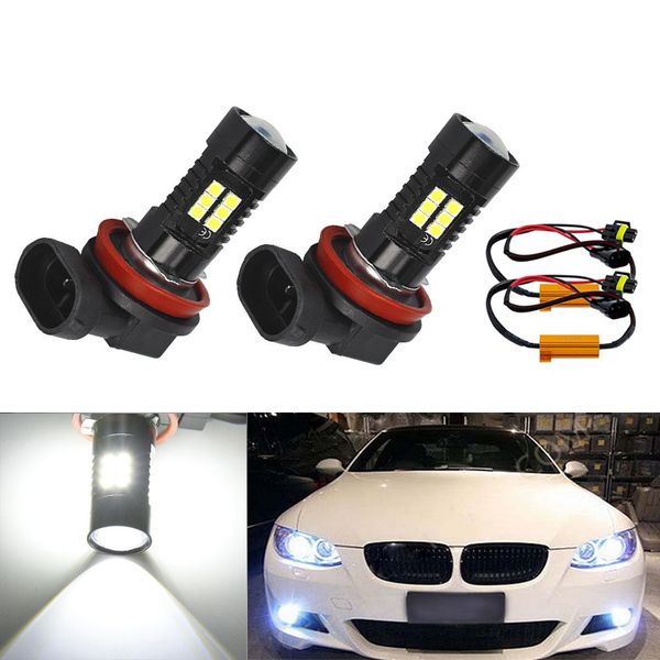 

2x h8 h11 car canbus bulbs reflector mirror design fog lights no error for e71 x6 m e70 x5 e83 f25 x3