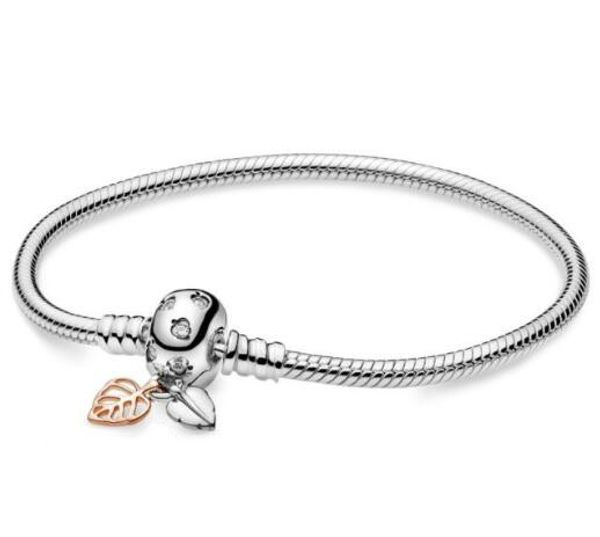 original 925 sterling silver bracelet moments leaves & snake chain bracelet fit women bead charm diy fashion jewelry, Black
original 925 sterling silver bracelet moments leaves & snake chain bracelet fit women bead charm diy fashion jewelry, Black