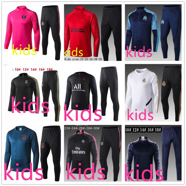 19 20 real madrid ajax kids soccer tracksuit 2019 2020 mbappe survêtement de football training suit jogging chandal futbol, Black 
19 20 real madrid ajax kids soccer tracksuit 2019 2020 mbappe survêtement de football training suit jogging chandal futbol, Black