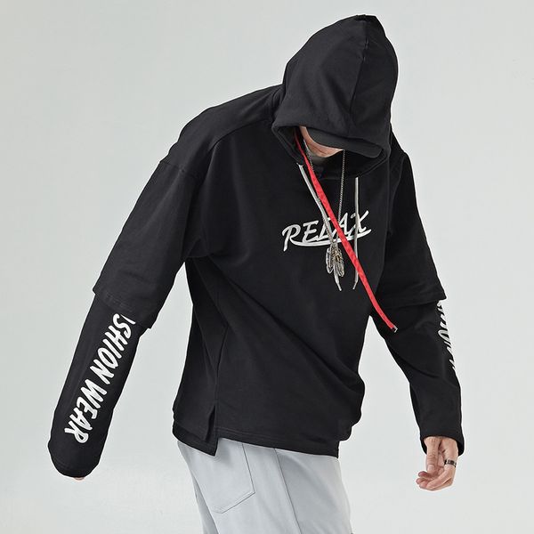 ins origional design popular brand mock two-piece hoodie men's hooded trend pullover hoodie loose-fit students long-sleeved coat, White;black
ins origional design popular brand mock two-piece hoodie men's hooded trend pullover hoodie loose-fit students long-sleeved coat, White;black