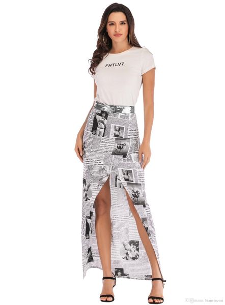 2019 newspaper club for girls selling dresses kids women clothes fashion long a-line party casual loose a skirts print size slit dress, Black
2019 newspaper club for girls selling dresses kids women clothes fashion long a-line party casual loose a skirts print size slit dress, Black