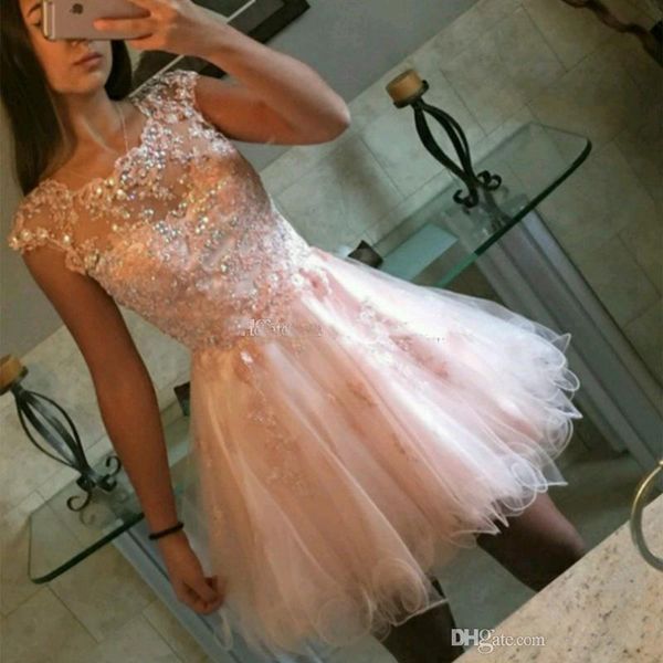 light pink homecoming dresses sequins appliques crystal beaded tulle short prom dresses lovely party dresses custom made, Blue;red
light pink homecoming dresses sequins appliques crystal beaded tulle short prom dresses lovely party dresses custom made, Blue;red