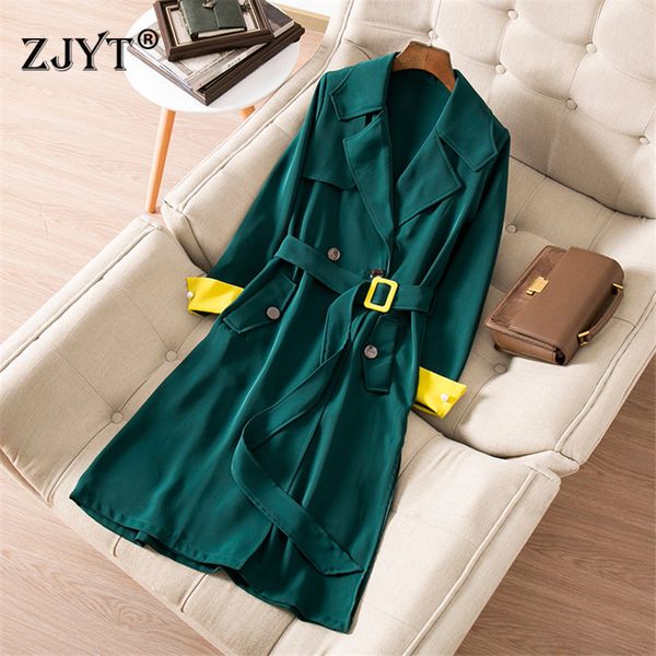 high street fashion autumn winter trench coat for women 2019 new elegant lady long sleeve notched aline coat casual outerwear, Tan;black
high street fashion autumn winter trench coat for women 2019 new elegant lady long sleeve notched aline coat casual outerwear, Tan;black