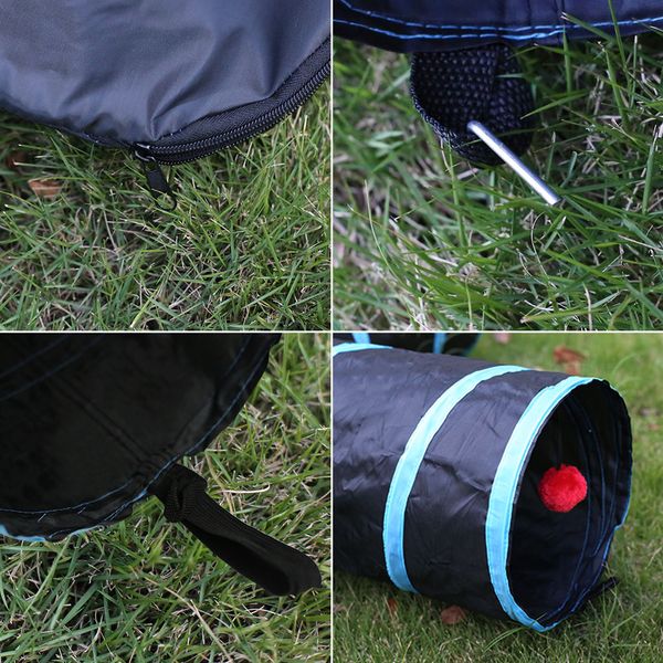 4 way cat tunnel collapsible pet play tunnel tube toy with a bell toy & a soft ball toy for cat, puppy, kitty, kitten, rabbit
4 way cat tunnel collapsible pet play tunnel tube toy with a bell toy & a soft ball toy for cat, puppy, kitty, kitten, rabbit