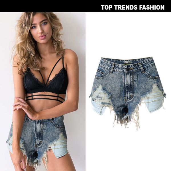 women's jeans vintage tassel hole jean shorts women casual denim irregular high waist beach summer elegant boho short femme mujer, Blue
women's jeans vintage tassel hole jean shorts women casual denim irregular high waist beach summer elegant boho short femme mujer, Blue
