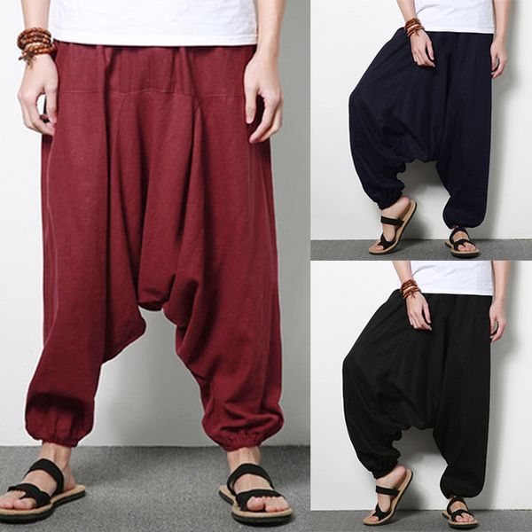 incerun men new casual pants loose wide legs fashion cotton linen drop crotch harem low-grade collapse trousers plus size 5xl, Black
incerun men new casual pants loose wide legs fashion cotton linen drop crotch harem low-grade collapse trousers plus size 5xl, Black