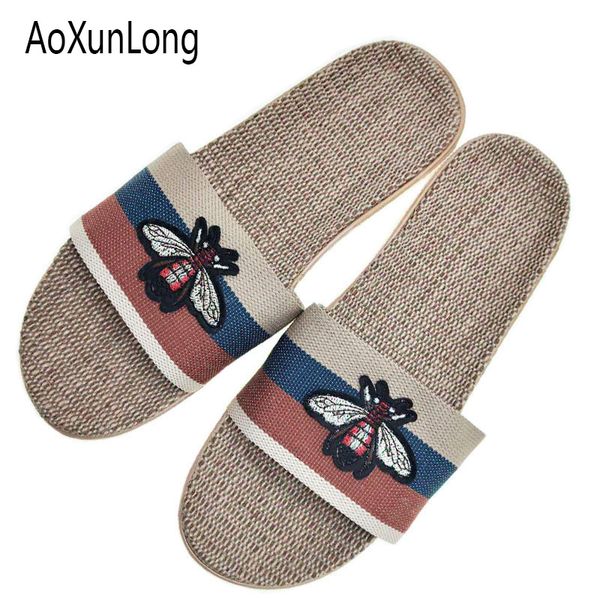 aoxunlong new men appliqué linen slippers fashion summer bee home slippers men indoor leisure slide eu 40-45 house, Black
aoxunlong new men appliqué linen slippers fashion summer bee home slippers men indoor leisure slide eu 40-45 house, Black