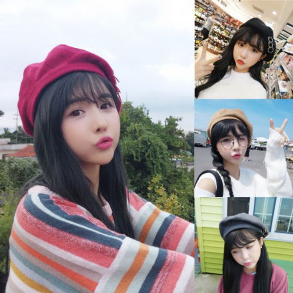 women vintage woolen warm beret winter plain beanie beret woolen warm hat korean style, Blue;gray
women vintage woolen warm beret winter plain beanie beret woolen warm hat korean style, Blue;gray