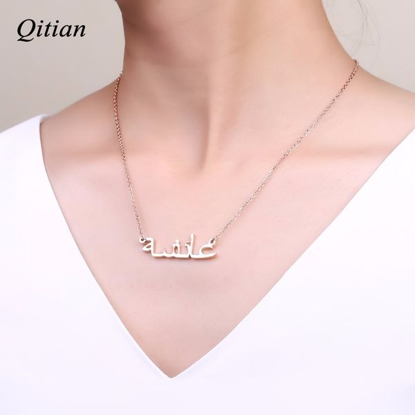 arabic name necklace stainless steel choker gold color personalized nameplated necklaces & pendants custom jewelry gift t190620, Silver
arabic name necklace stainless steel choker gold color personalized nameplated necklaces & pendants custom jewelry gift t190620, Silver