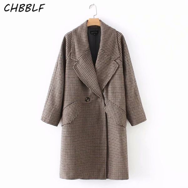 chbblf women stylish plaid long coat pockets long sleeve double button outerwear female casual loose chic coat a9106, Black
chbblf women stylish plaid long coat pockets long sleeve double button outerwear female casual loose chic coat a9106, Black