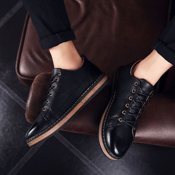 mazefeng male british style leather shoes round toe flats men dress shoes lace-up solid business leather wear-resisting, Black
mazefeng male british style leather shoes round toe flats men dress shoes lace-up solid business leather wear-resisting, Black