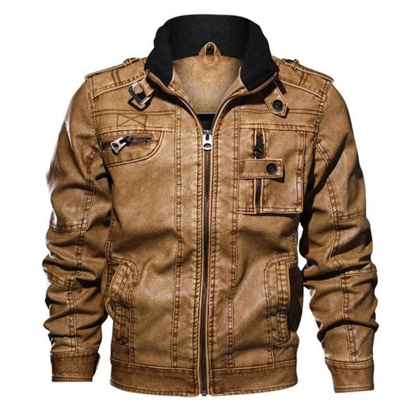 qnpqyx men's collar pu leather jacket large size motorcycle retro jacket 6xl autumn and winter, Black;brown
qnpqyx men's collar pu leather jacket large size motorcycle retro jacket 6xl autumn and winter, Black;brown