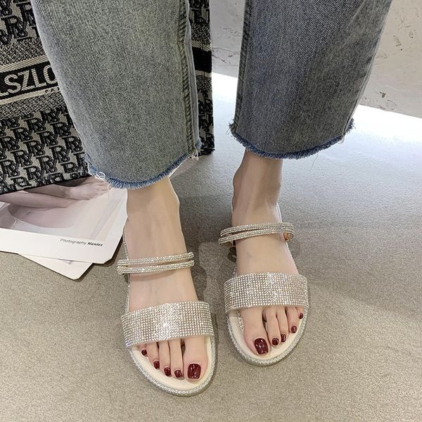 crystal narrow band flat slippers women sandals pvc transparent open toe slippers summer shiny soft sole sandals women 2020, Black
crystal narrow band flat slippers women sandals pvc transparent open toe slippers summer shiny soft sole sandals women 2020, Black