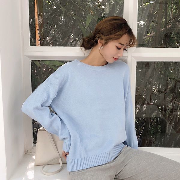 solid loose o-neck 2019 new soft women fall knitted sweater pullover sueter mujer winter long sleeve korea fashion casual jumper, White;black
solid loose o-neck 2019 new soft women fall knitted sweater pullover sueter mujer winter long sleeve korea fashion casual jumper, White;black