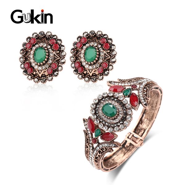 gukin jewelry sets big women's earrings antique gold color shiny crystal turkish jewelry set, Silver
gukin jewelry sets big women's earrings antique gold color shiny crystal turkish jewelry set, Silver