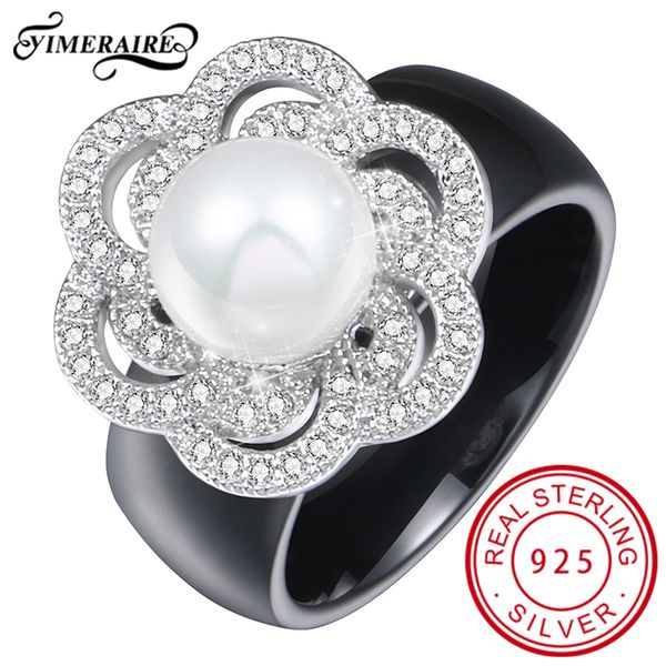 women's rings 8mm wide ceramic finger ring with fashion exquisite flower s925 sterling sliver round pearl design wedding bague, Golden;silver
women's rings 8mm wide ceramic finger ring with fashion exquisite flower s925 sterling sliver round pearl design wedding bague, Golden;silver