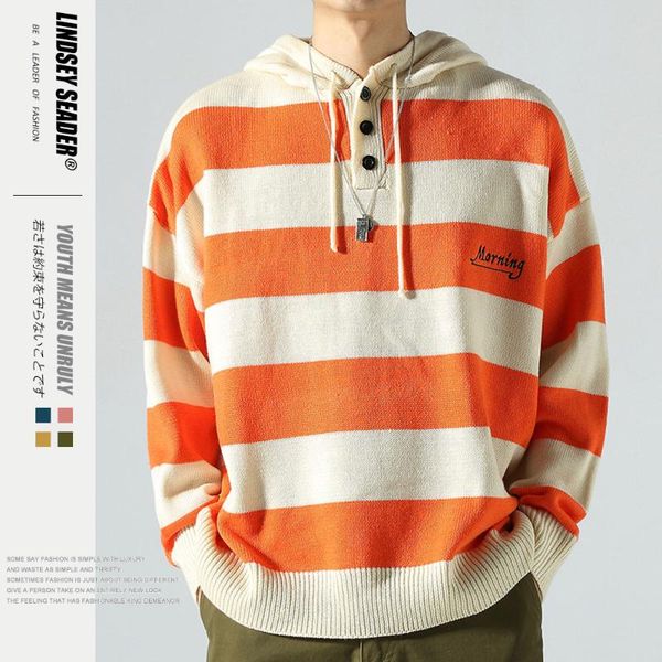 lindsey seader sweater men pullover knitwear hoodied striped couples sweaters loose hiphop warm winter inside outwear sweater, White;black
lindsey seader sweater men pullover knitwear hoodied striped couples sweaters loose hiphop warm winter inside outwear sweater, White;black