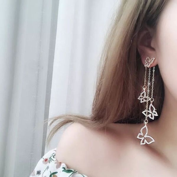 new multi-butterfly crystal earrings for women 2020 gold silver color asymmetric long tassel pendant korean earings girl jewelry
new multi-butterfly crystal earrings for women 2020 gold silver color asymmetric long tassel pendant korean earings girl jewelry
