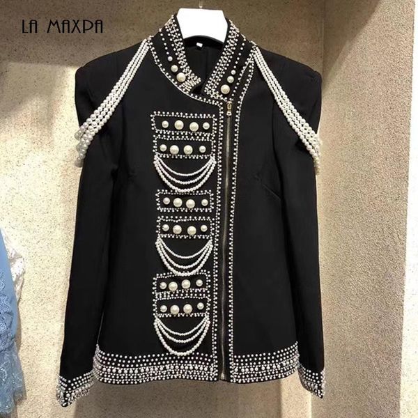 women's jackets 2021 autumn vintage gorgeous diamond-studded pearl elegant casual long sleeve jacket fashion party jac, Black;brown
women's jackets 2021 autumn vintage gorgeous diamond-studded pearl elegant casual long sleeve jacket fashion party jac, Black;brown