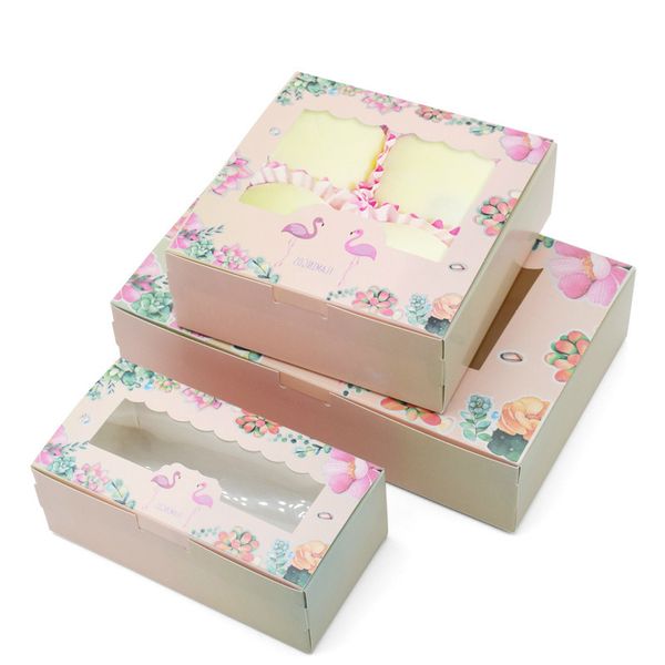 10 pcs flamingo gift paper box birthday wedding party kraft paper box with window cake packaging candy cookies cupcake boxes
10 pcs flamingo gift paper box birthday wedding party kraft paper box with window cake packaging candy cookies cupcake boxes