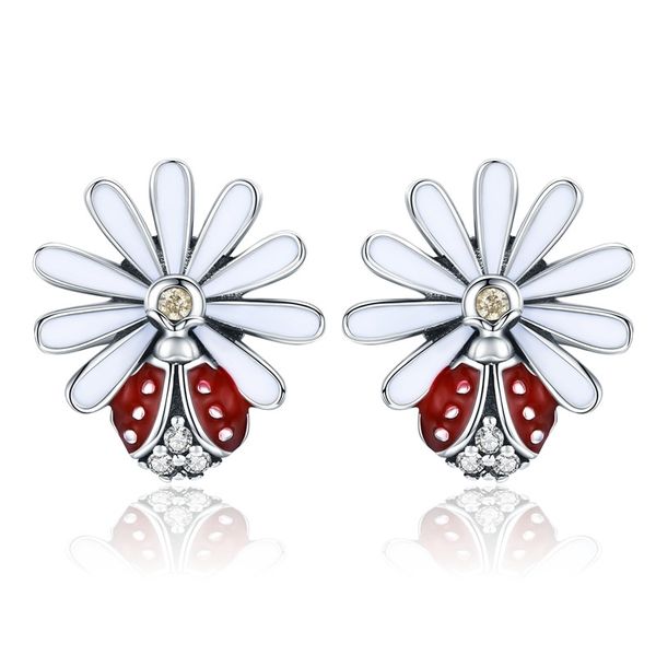 bamoer authentic 925 sterling silver daisy flower red ladybug stud earrings for women fashion earrings jewelry gift sce459, Golden
bamoer authentic 925 sterling silver daisy flower red ladybug stud earrings for women fashion earrings jewelry gift sce459, Golden