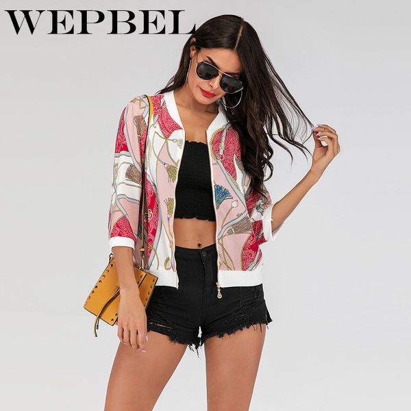 wepbel women jacket print girl casual baseball sweatshirt zippers thin bomber three quarter sleeves coat jackets, Black;brown
wepbel women jacket print girl casual baseball sweatshirt zippers thin bomber three quarter sleeves coat jackets, Black;brown