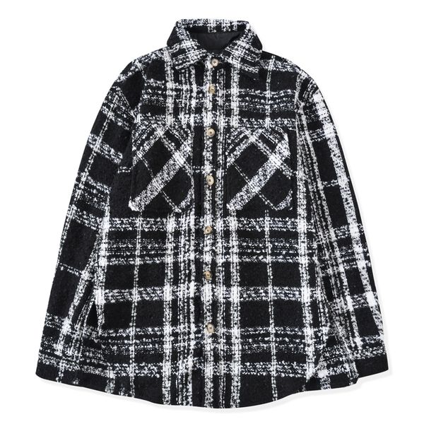 Mens High Street Plaid Jackets Coats Wool Blend Hip Hop Women Button Shirts Coats Lovers Streetwear Outerwear Tops
Mens High Street Plaid Jackets Coats Wool Blend Hip Hop Women Button Shirts Coats Lovers Streetwear Outerwear Tops