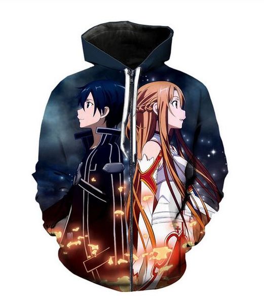2020 new fashion men women anime sword art 3d print sweatshirts zipper hoodies tracksuit hooded, Black;brown
2020 new fashion men women anime sword art 3d print sweatshirts zipper hoodies tracksuit hooded, Black;brown