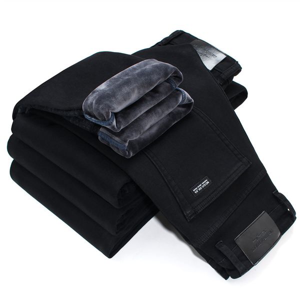 winter men new business casual thick velvet warm fleece straight jeansblack cotton soft slim denim trousers plus size 28 42, Blue
winter men new business casual thick velvet warm fleece straight jeansblack cotton soft slim denim trousers plus size 28 42, Blue