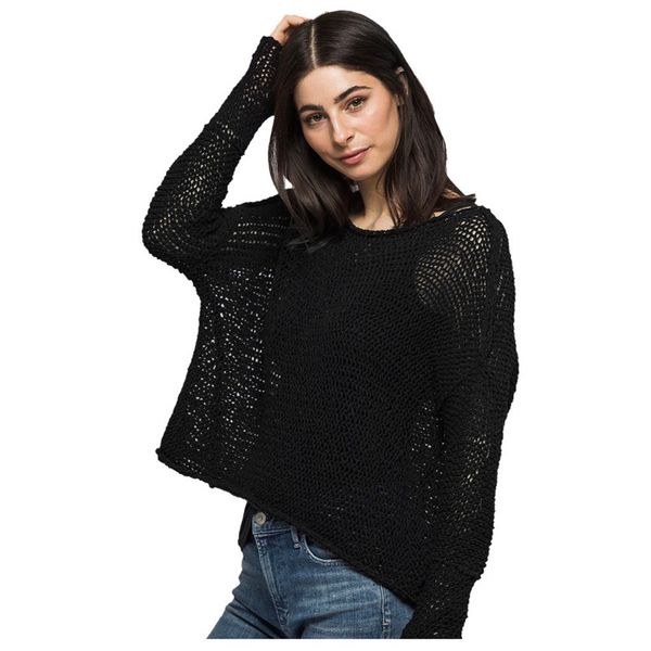 gold hands fashion autumn long sleeve knitted sweater solid loose women sweaters pullovers casual o neck transparent sweater top, White;black
gold hands fashion autumn long sleeve knitted sweater solid loose women sweaters pullovers casual o neck transparent sweater top, White;black