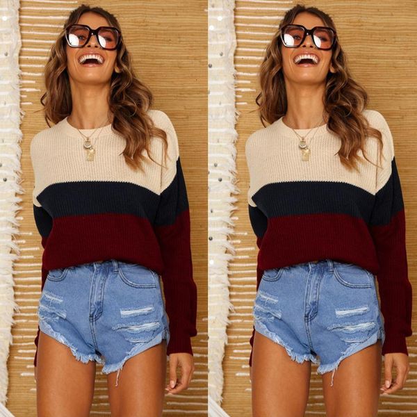 women knitted sweater 2019 autumn winter female round neck long sleeve patchwork pullover sweater casual loose pull femme jumper, White;black
women knitted sweater 2019 autumn winter female round neck long sleeve patchwork pullover sweater casual loose pull femme jumper, White;black