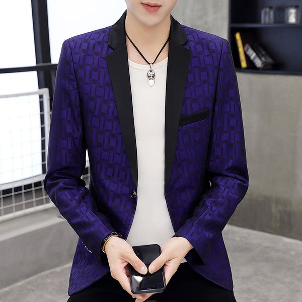 2020 men new splicing small grid black brought suit young cultivate one's morality leisure business and leisure suit, White;black
2020 men new splicing small grid black brought suit young cultivate one's morality leisure business and leisure suit, White;black