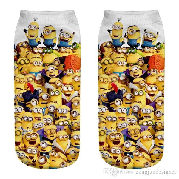womens fashion designer socks minions 3d print cartoon short hosiery, Black;white
womens fashion designer socks minions 3d print cartoon short hosiery, Black;white