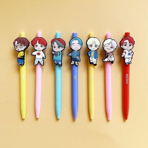 k bangtan boys kawaii three-dimensional character soft gel pen cute cartoon shape ball pen around the same paragraph, Blue;orange
k bangtan boys kawaii three-dimensional character soft gel pen cute cartoon shape ball pen around the same paragraph, Blue;orange