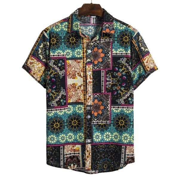 2020 men africa ethnic-style floral shirt youth characteristics cotton linen printed short sleeve shirt, White;black
2020 men africa ethnic-style floral shirt youth characteristics cotton linen printed short sleeve shirt, White;black