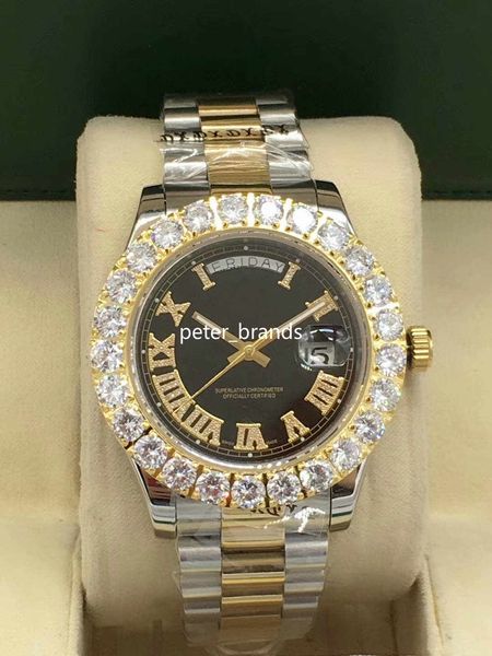 43mm big diamond case watch automatic movement watch men multi-color dial two tone 316 stainless band prong set watch ng, Slivery;brown
43mm big diamond case watch automatic movement watch men multi-color dial two tone 316 stainless band prong set watch ng, Slivery;brown