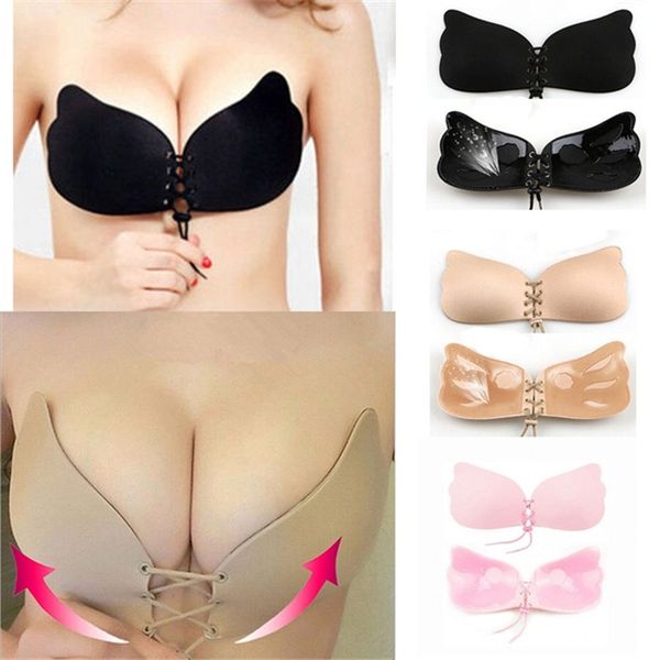 women invisible bra nubra butterfly wing invisible bras push-up seamless strapless backless bra self adhesive stick on invisible bra 4 color, Black;white
women invisible bra nubra butterfly wing invisible bras push-up seamless strapless backless bra self adhesive stick on invisible bra 4 color, Black;white