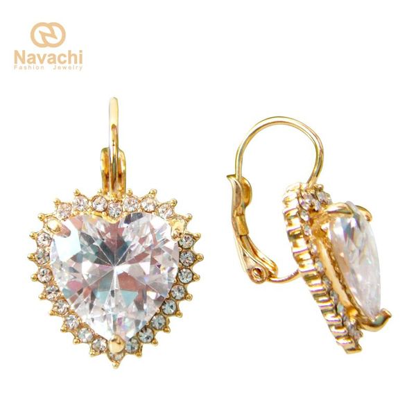 hoop & huggie navachi heart shaped clear crystal cubic zircon yellow gp ear earrings smt2825, Golden;silver
hoop & huggie navachi heart shaped clear crystal cubic zircon yellow gp ear earrings smt2825, Golden;silver